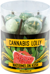 Cannabis Watermelon Kush Lollies – pudełko upominkowe (10 lizaków), 24 pudełka w kartonie