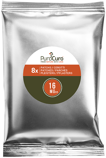PuroCuro 16 mg hamp CBD-formelplastre, 32 stk, 512 mg