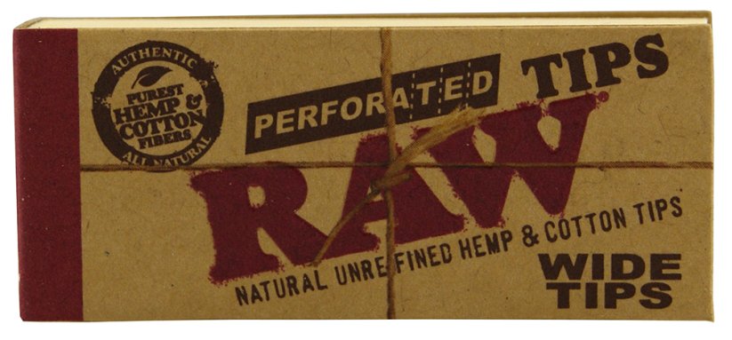 Wide Tips Organic Raw  Filtros Perforados para Papel King Size