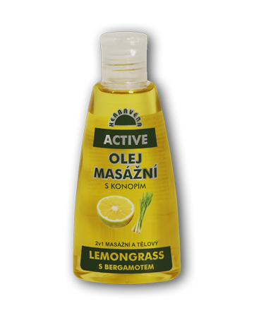 Herbavera masážní olej ACTIVE Lemongrass s bergamotem 150ml