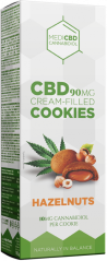 Biscotti ripieni di crema alle nocciole MediCBD (90 mg) - Cartone (18 confezioni)