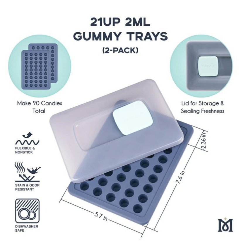 MagicalButter 2x 21UP Gummy Tray 2ml