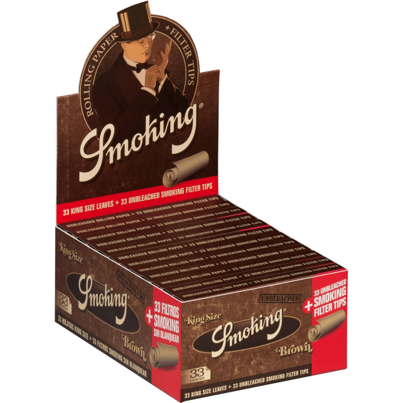 Smoking Papers Grande taille - Marron avec filtres