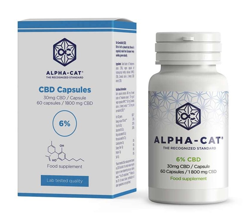 Alpha-CAT CBD kapszula 60x30mg, 1800mg