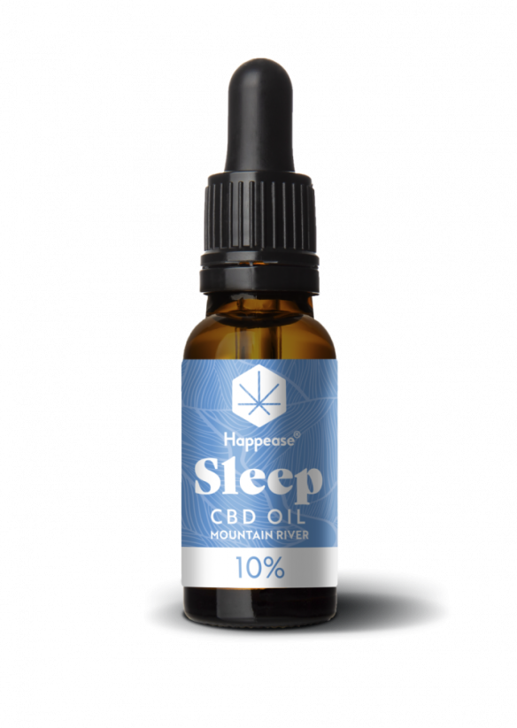 Happease Søvn CBD olie Bjergflod, 10 % CBD, 1000 mg, 10 ml