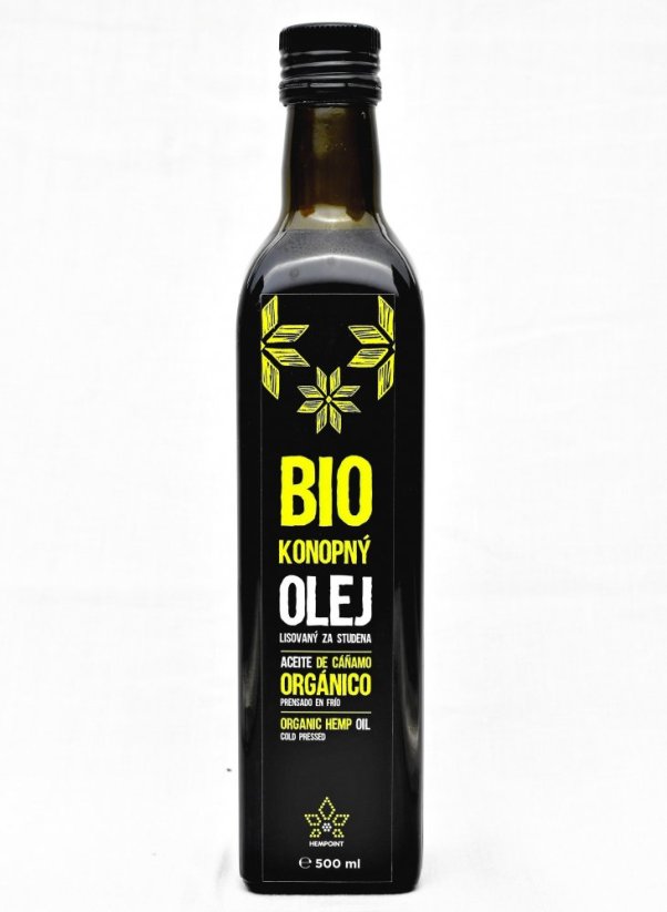 Hempoint BIO konopný olej za studen lisovaný 500ml