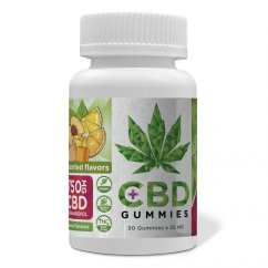 Euphoria CBD Gummies Ħallat 750 mg CBD, 30 biċċa x 25 mg