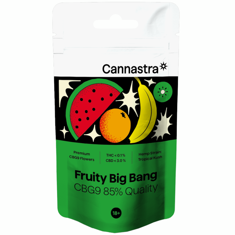 Cannastra CBG9 Fleur Fruitée Big Bang, CBG9 85% qualité, 1g - 100g
