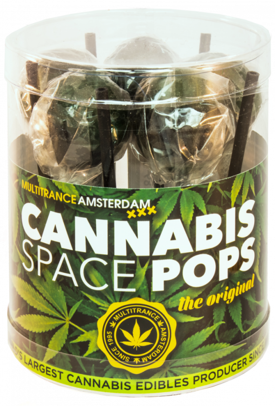 Cannabis Space Pops – Confezione regalo (10 lecca-lecca), 24 scatole in cartone
