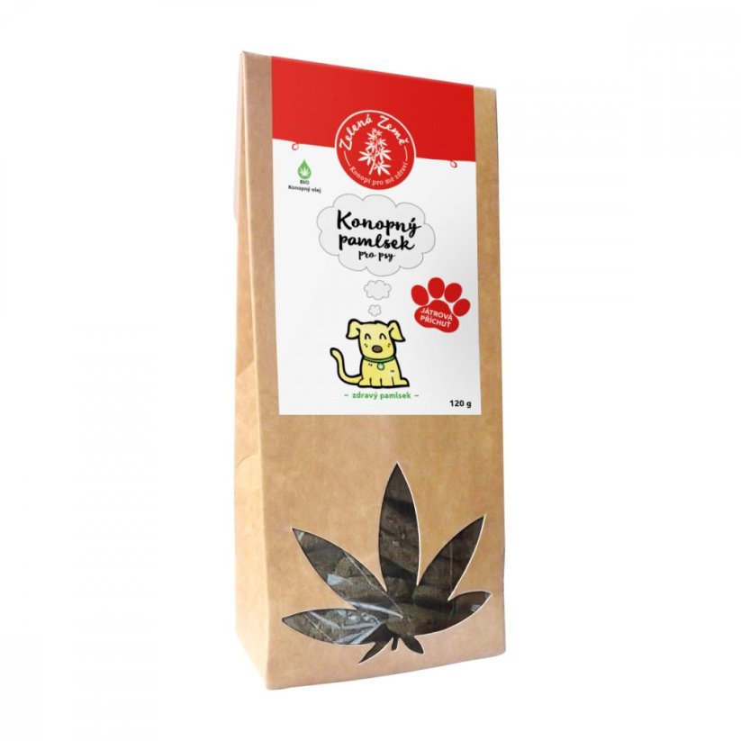 Zelena Zeme Hemp dainty köpekler için - ciğer aroması 100g