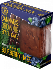 Cannabis Blueberry Haze Brownie Deluxe-emballage (stærk sativa-smag) - karton (24 pakker)
